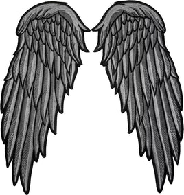 Large Grey Angel Wings Patch