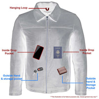 Milwaukee Leather SFM1875 Men's New Zealand Lambskin Leather with Shirt Style Collar