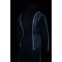 Milwaukee Leather SH2225L Women's Black and Grey Waterproof Rain Suit with Reflective Piping
