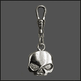 Half Skull Zipper Pull