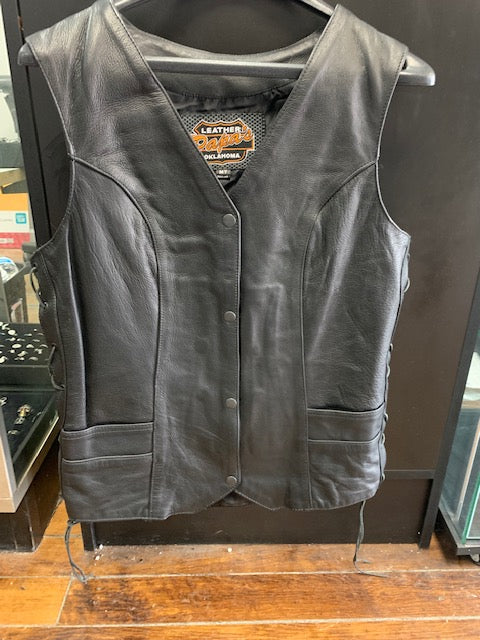 Tall leather vest cheap