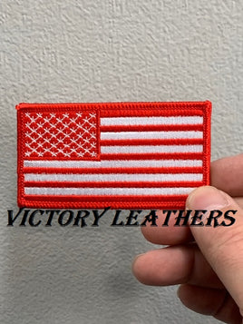 Red & White American Flag Patch
