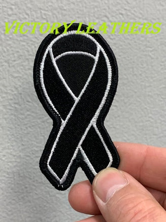 Cancer Awareness Black Ribbon Patch 