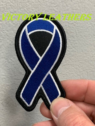Cancer Awareness Dark Blue Ribbon Patch