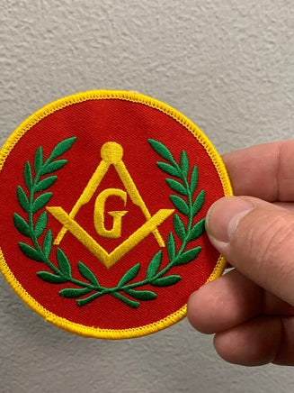 MASONIC G RED & GOLD PATCH 