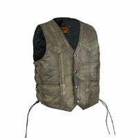 Kids Brown Leather Vest