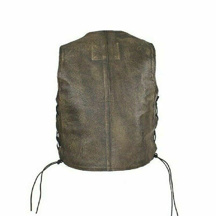 Kids Brown Leather Vest