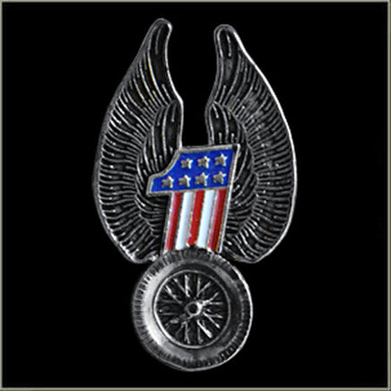 wing biker pin